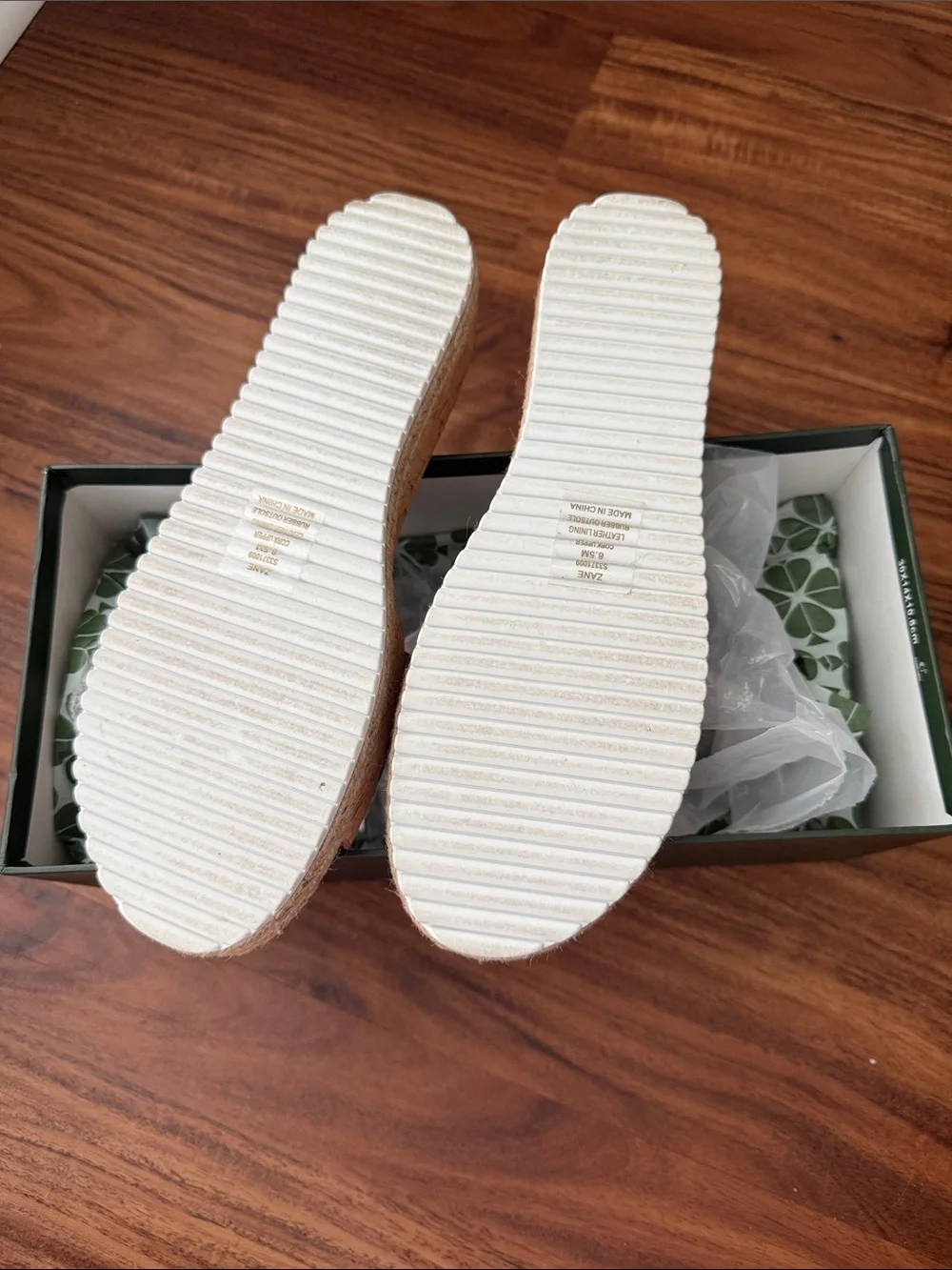 kate spade Natural Cork Slide Mules with Floral Cutouts